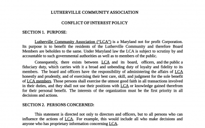 LCA Board approves Conflict of Interest Policy