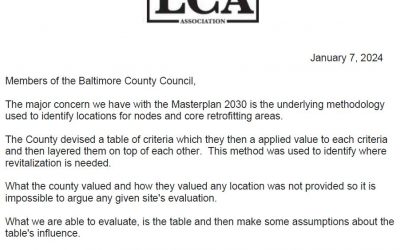 Masterplan 2030: LCA Letter to County Council