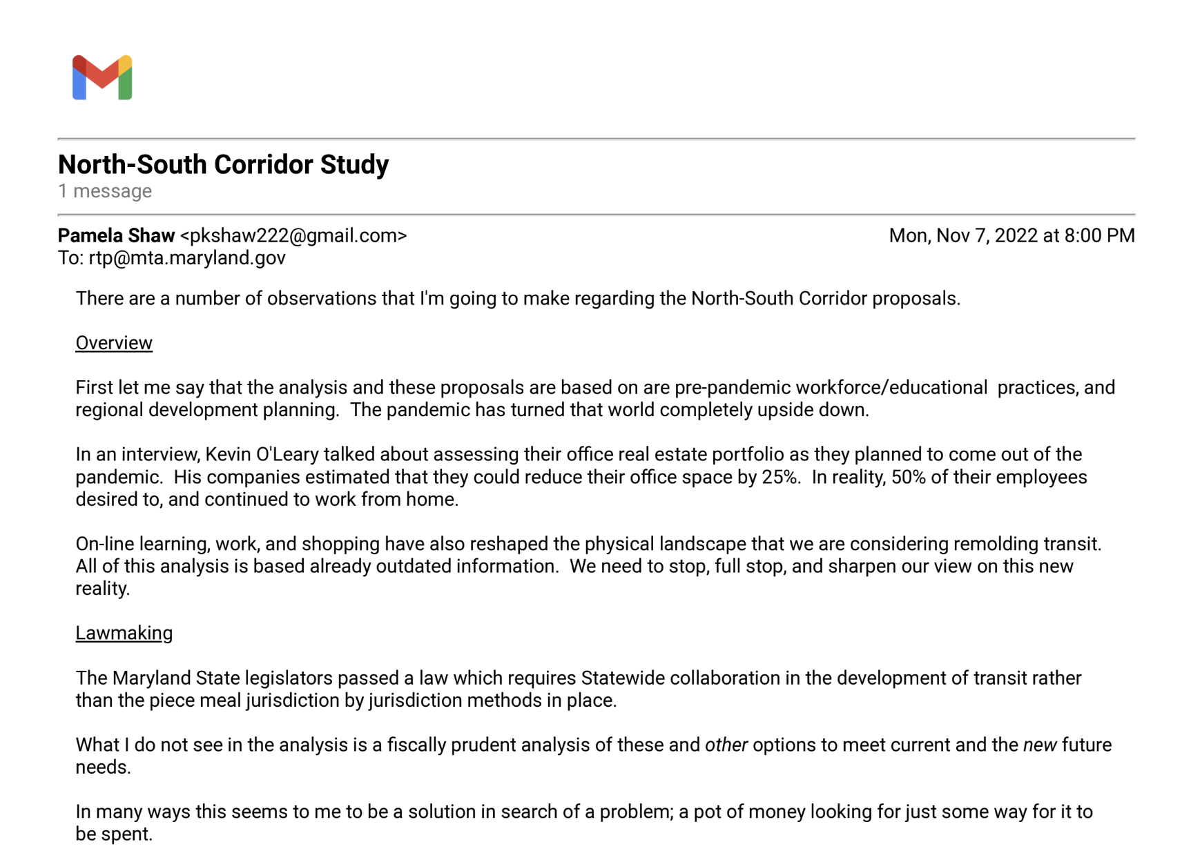North-South Corridor Study